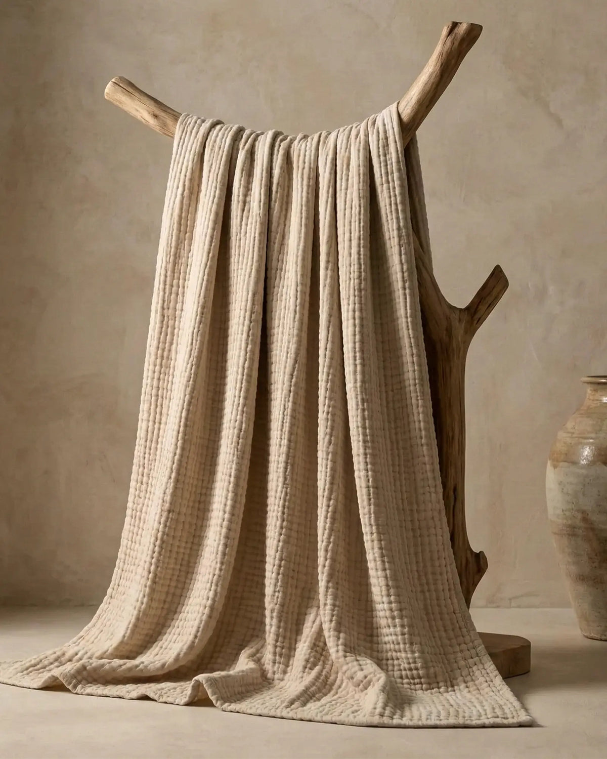 Nuvlie Muslin Blanket in Dune